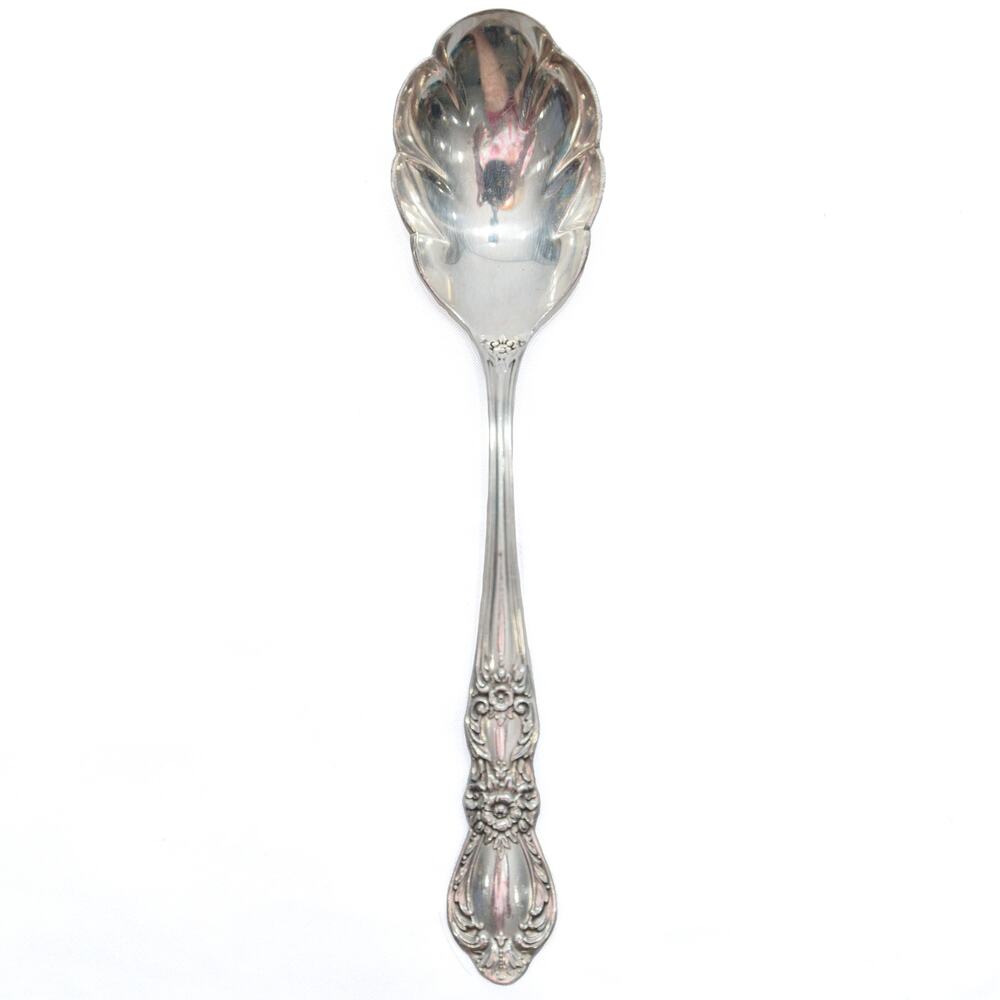 1847 Rogers Bros IS Heritage Silver Plate Scallop Slotted Serving Spoon